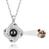 AAQ Collana con foto personalizzata - Collana con proiezione e foto all'interno, regalo donna personalizzato, ideale per Natale e anniversari (Stile-05)