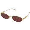 Gucci GG1802S 002 | Occhiali da Sole Graduati o Non Graduati | Prova Online | Metallo | Ovali / Ellittici | Oro | Adrialenti