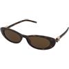 Gucci GG1680S 004 | Occhiali da Sole Graduati o Non Graduati | Prova Online | Plastica | Ovali / Ellittici | Marrone, Havana | Adrialenti