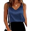 Mawor Canotte in raso da donna, vestibilità ampia, senza maniche, scollo a V, canotta, canottiera, camicette, camicia, top, XL