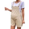NIUVOO Salopette premaman pantaloncini estivi in cotone estivo senza maniche salopette tute con orlo strappato spalline regolabili tinta unita bavaglino pantaloncini larghi pagliaccetto (nero A, S)
