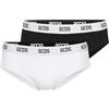 GCDS A2EM3703UW3 Essentials Brief 2-Pack Colore Mix 09 (IT, Testo, M, Regular, Regular, Mix - 09)