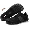 Generic Scarpe da terra con rame, scarpe unisex per escursioni a piedi nudi, impermeabili, sane, antiscivolo, flessibili, Nero H08, 39 EU
