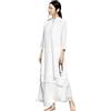 DAYKET Set di Abbigliamento Tai Chi per Donna, Abito Tradizionale Cinese di Kung Fu in Lino di Cotone Maniche a Tre Quarti Uniforme di Arti Marziali per La Meditazione Zen Wing Chun,White-M
