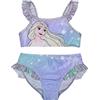 United Labels Disney - Bikini con volant per bambine La regina di ghiaccio, Elsa Frozen per bambini, costume da bagno in due pezzi, colore: Viola, Lilla, 110 cm-116 cm