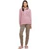 Noidinotte; more than pyjamas Noidinotte - Pigiama Donna Micropile Ghepardo - XL Rosa