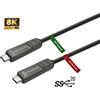 Vivolink PROUSBCMM15OP cavo USB 3.2 Gen 2 [3.1 2] 15 m C Nero (USB-C to USB-C Cable 15m for - AV Warranty: 144M) [PROUSBCMM15OP]
