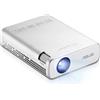 ASUS Videoproiettore ASUS ZenBeam E1R Proiettore a raggio standard 200 ANSI lumen LED WVGA [854x480] Argento (ASUS - DLP-projektor Wi-) [90LJ00J3-B01070]