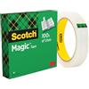 Scotch Nastro Adesivo Invisibile Magic, 1 Rotolo, 19 mm x 66 m | Nastro Adesivo Multiuso per Riparazione Documenti, Etichettatura e Sigillatura; Finitura Opaca, Invisibile e Scrivibile