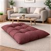 HAPPYRELAX - Cuscino per Cani Taglia Media in Policotone Fresco e Resistente Lavabile (80x55cm, h15cm) Cuccia Cane Interno Imbottita in Fiocco di Poliestere, Cuscino Cane Made in Italy (Marrone)