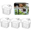 QINGYIWL 4 supporti per piante per acquario, trasparenti per acquario, con fori, supporto per piante per acquari, ganci in acrilico per piante acquatiche, aquascaping e decorazione per acquari