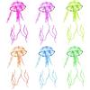 BETOY Meduse Artificiali, 6 Pezzi Meduse Artificiali Decorazione incandescente Meduse Luminose per la Decorazione di Acquari Domestici, 15x15 cm