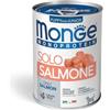 Generico Monge Monoprotein Paté Solo Salmone, Grain Free, Senza Conservanti, per Cuccioli e Junior, 3 scatolette da 400 g