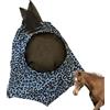 Whnbuij Maschera per mosche equine - Protezione per il viso del cavallo a copertura totale, Scudo per mosche per | Copertura antimosche con stampa ghepardo, prodotto traspirante per la cura degli equi