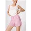 Tezenis Shorts In Tela Con Coulisse Donna Rosa