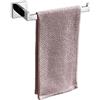 TASTOS - Porta asciugamani in acciaio inox di alta qualità, anello per asciugamani, base quadrata, resistente, montaggio a parete, moderno, per bagno e cucina, cromato lucido