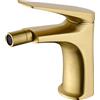 MICE COLLECTION MICE - Rubinetto monocomando per bidet in ottone - Rubinetti WC adatti per acqua fredda/calda - Rubinetti Bidet Oro Spazzolato BDD055-2OC