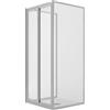 Idralite Box Doccia 3 lati 75x75x75CM H185 Cristallo Trasparente 2 Fissi+Saloon 2 Ante Battente 75 mod. Clint