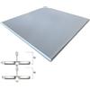 Isolamenti Controsoffitti Metallici Modulari, 60x60 cm, Bianco/White RAL 9003 , Acciaio Zincato, Alta Prestazione Acustica, 20 Pannelli, 7,20 mq (LAY-IN 15 foratura totale)