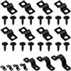 Glarks 25pcs 5mm Pipe Strap Clamp, Black Carbon Steel 2 Hole Strap Heavy Duty Rigid Pipe Strap U Staffa Tube Strap Cable Clamp Hanger Tensione Tube Clip con vite