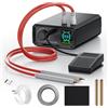 AWithZ Saldatrice a punti per batterie da 9000W, funzionamento con manopola rotativa e 100 livelli di regolazione, comando a pedale, saldatrice 0,1-0,25mm con uscita a doppio impulso, portatile