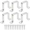QUARKZMAN 6Pcs Morsetto A Forma Di U Per Tubo Quadrato, 40x60mm Staffa A Forma Di U In Acciaio Inox 304 Fascetta Quadrata Con Viti Autofilettanti A Testa Phillips Per Tubi Supporto Barra