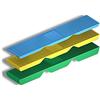 DOJA BARCELONA | Spessori in Plastica 2 4 6mm | Ferma Finestra Azzurro Giallo Verde | 150 Pezzi | Cunei per Distanziare Oggetti come Finestre, Porte, Mobili | Zeppe di plastica | Blocchi Distanziatori