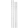 QUARKZMAN Set di Punte e Maschi per Filettare, 2pz M3 x 0.5 Maschi Metrici a Flauto Dritto 150mm Extra Lunghi & 2pz Punte da Trapano a Spirale da 2.5mm 160mm Extra Lunghi HSS-6542