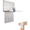 GeZu Impex Connettore a T Legno 91x91mm Set di 12 Zincato a Caldo Staffa di Connessione a T per Muro e Palo per Strutture in Legno