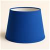 Generico 35 cm Paralume Tessuto di Cotone con PVC Bianco, Prodotto Artigianale, per Lampada da Tavolo, Piantana (Blu)