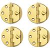 inferramenta Set Cerniere per Mobili Antichi Ottonata | 40x43 mm | Con Battuta e Basetta | CP89+CP81 (4)