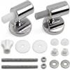 TIANHENGMart Cerniere tavoletta wc,Set di cerniere per sedile WC con chiusura ammortizzata,kit di ricambio per WC tradizionali e moderni