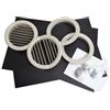 Olimpia Splendid Kit Installazione Unico B0984, Coppia Griglie Pieghevoli 200 mm, Flange Interne, Dima 1:1, Fogli Pvc e Accessori Montaggio Parete