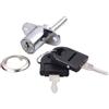EIOLWJIEO Serratura tripla liscia per classificatori, cassettiere e armadi da ufficio Serratura per cassetti con cilindro con serratura rotativa in lega di zinco, Argento, 19MM