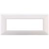 ZOREI Placca Compatibile Con Vimar Plana, Placche in Plastica Effetto Satinato, 1 Pezzo (7 Moduli/Posti,Bianco Satinato)