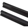 Qrity 2 Pezzi Lega di Alluminio Maniglia per Mobile Maniglia per Armadio Tiranti del Guardaroba Lunghezza Totale 600 mm, Nero