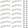 Hocansen 100 Pezzi Ganci per Foto 45mm Ganci Dentellati per Immagini con Viti 200 Pezzi per Appendere Cornici, Tele,Foto Incorniciate(Silver/XK-JC)