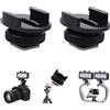 Suptig Adattatore per treppiede compatibile con GoPro Hero 13/Hero 12/11/10/9/8/7/6/5/4/DJI osmo, Insta360, Akaso Action Cam Mount a fotocamera o treppiede (2 pezzi) nero