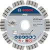 Bosch 1x Disco diamantato PRO Concrete piccole, foro 22,23 mm (per Calcestruzzo, Calcestruzzo armato, Ø 125 mm, Professional Accessorio Smerigliatrice angolare piccola)