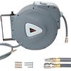 Lospitch Avvolgitubo automatico per tubo dell'aria compressa, 30 m, attacco da 1/4, supporto per tubo da parete, avvolgitubo girevole a 180°