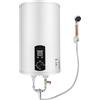 AOAPUMM Scaldabagno elettrico 2 kW - Scaldabagno verticale digitale - Con doccia a mano a schermo LED - Per cucina, bagno e roulotte - 50 l