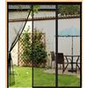 GYCQRS Zanzariera Magnetica per Porta 210(70/70/70) x200cm,Rete Fine,Tenda Zanzariera Porta Doppia Apertura Laterale, si Chiude da Sola per Balcone,Installazione Facile,per Balcone,Soggiorno,Terrazze