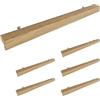 Sossai Maniglie per mobili in legno di quercia | GAH01 | interasse fori 224 mm, lunghezza 304 mm, 6 pezzi