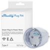 Shelly Plug PM Gen3 Bianco - Presa Smart Wi-Fi, consumo Elettrico, Senza Funzione di Commutazione, Misurazione della Potenza 16A 3680W, Timer, Smart Home, Alexa & Google, Nessun Hub Richiesto
