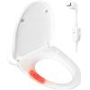 Catolsss Sedile per WC intelligente, per doccia elettrica, per WC con abbassamento automatico, per WC con sedile riscaldato, 3 impostazioni di temperatura, coperchio intelligente con luce notturna,