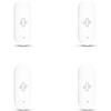 RiseNova Sensore di vibrazione WiFi Smart Life per Tuya, allarme in tempo reale di urti e cadute, rilevatore di movimento per monitoraggio delle apparecchiature domestiche bianco (4 pezzi)