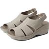 LifeStride BZees LifeStride Women's Double Up Wedge Sandal, sabbia, 40.5 EU