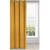 Eurofirany Amaro Schwer - Tenda termica oscurante, 340 g/m2, con occhielli, 1 pezzo, protezione dal freddo, oscurante, per soggiorno, camera da letto, 135 x 250 cm, miele