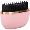 TARSHYRY Mini Spazzola per Lisciare i Capelli, Spazzola Rotonda in Ferro Piatto Ricaricabile USB 30S PTC a Riscaldamento Rapido con 3 Impostazioni di Calore 160°C 180°C 200°C, per Tutti (PINK)