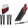 Audioquest Connettori a banana serie 500 argento (set di 4) + Calza rocket 44 (Confezione da 4) + Rocket 44